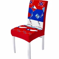 Set de 6 fundas para sillas Fiestas Patrias chilenas