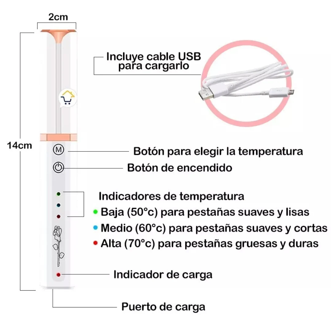 Rizador de Pestañas Eléctrico Premium - Imagen 3