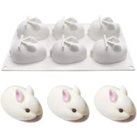 Moldes 6 Espacios Conejitos 3D