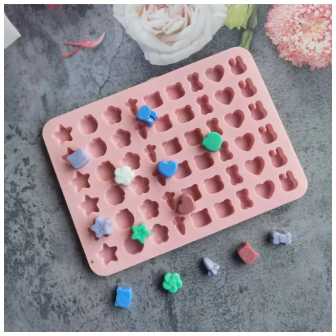 Molde de silicona con 54 figuras de animales y formas - Imagen 2