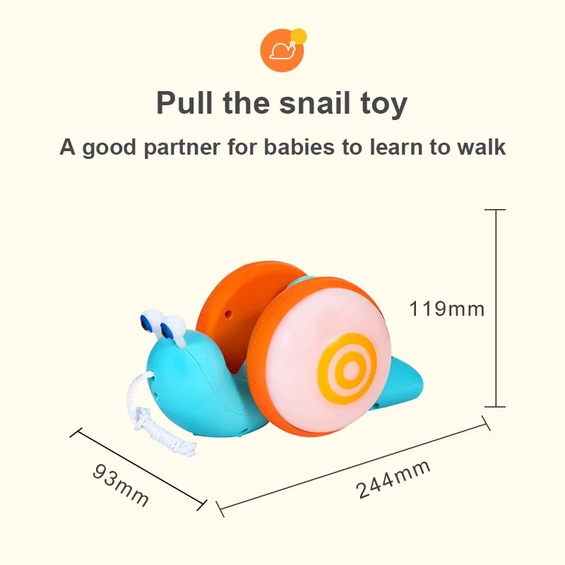Juguete de arrastre Niños Caracol LED - Imagen 2