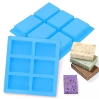 Molde rectangular de silicona con 6 espacios