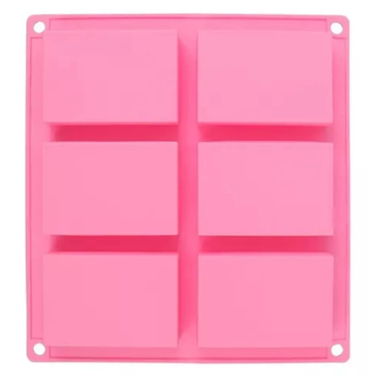 Molde rectangular de silicona con 6 espacios - Imagen 3