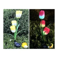 Flor de luces solar diseño de tulipán