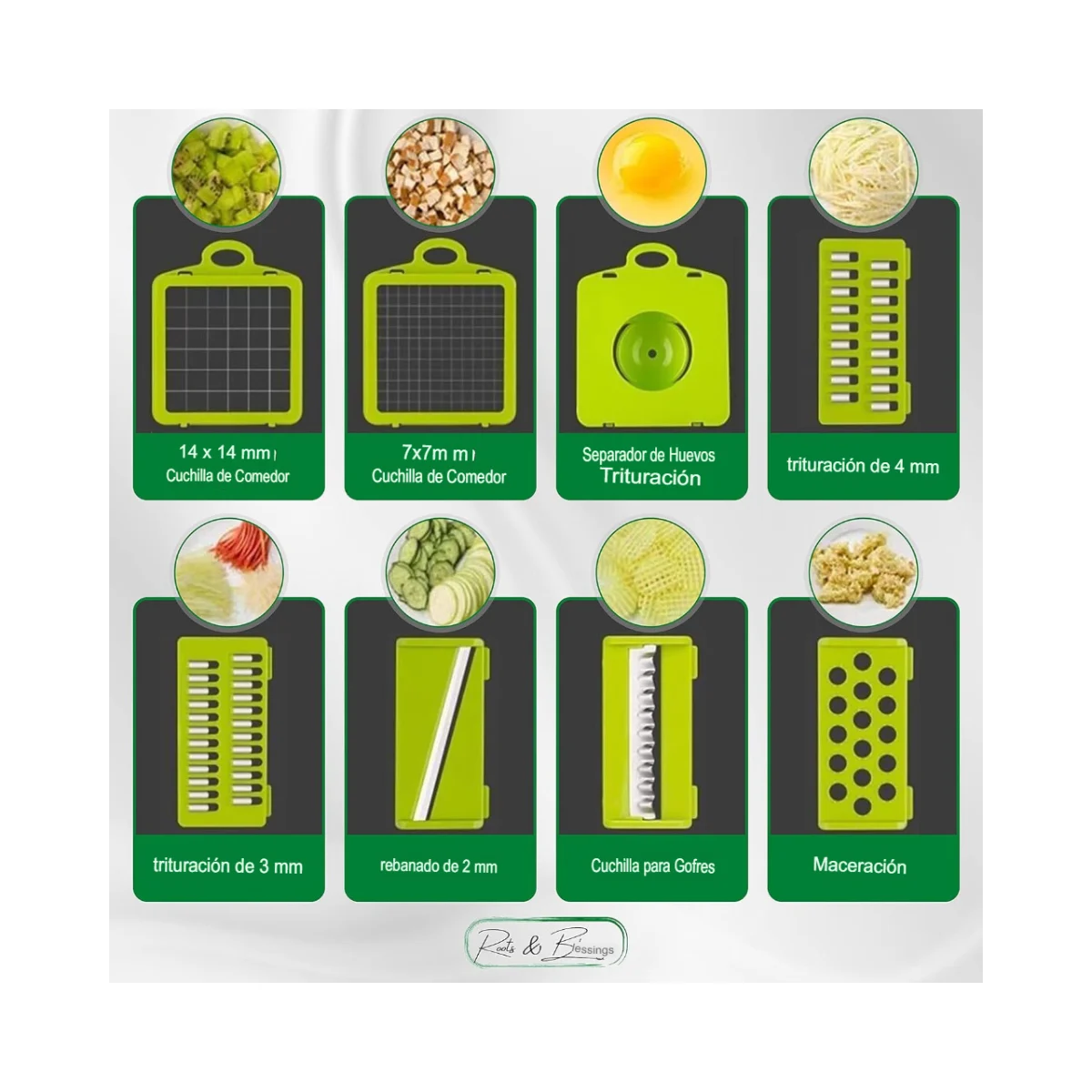 Cortador de Verduras Mandolina 12 en 1 - Imagen 4