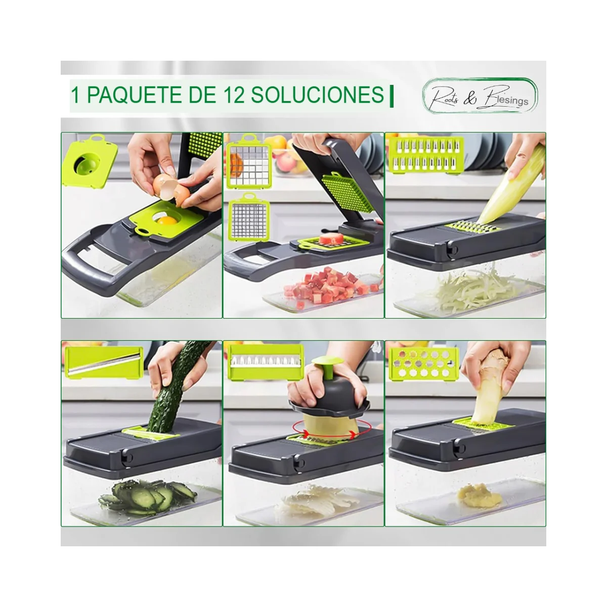 Cortador de Verduras Mandolina 12 en 1 - Imagen 2