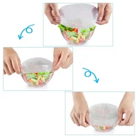 Juego de 6 Tapas Elásticas de Silicona