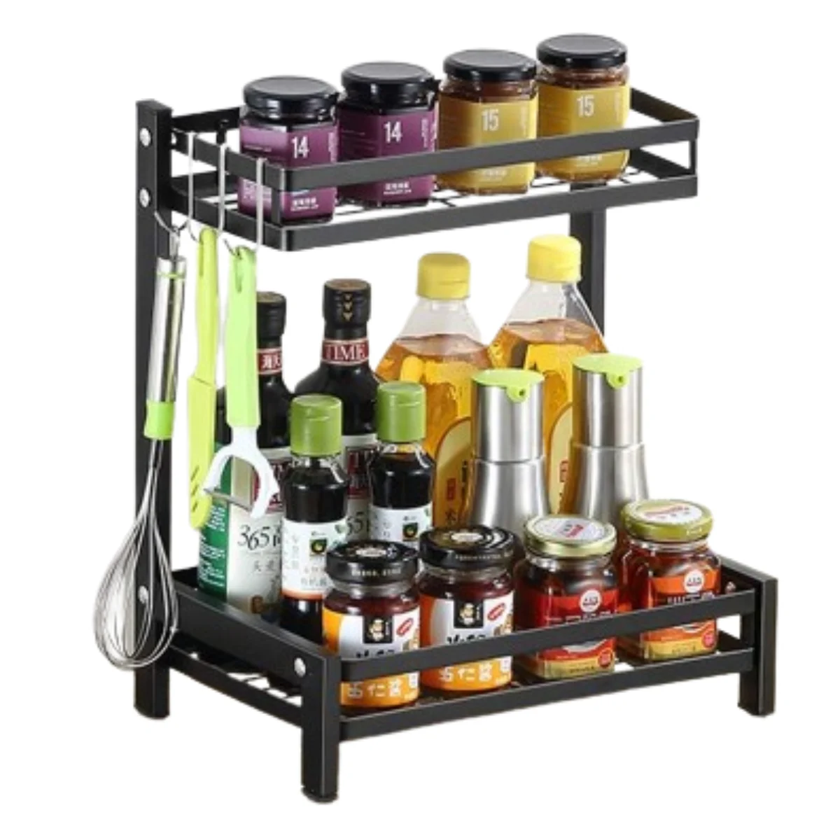 Mini Organizador Doble Acero con Estante - Imagen 3