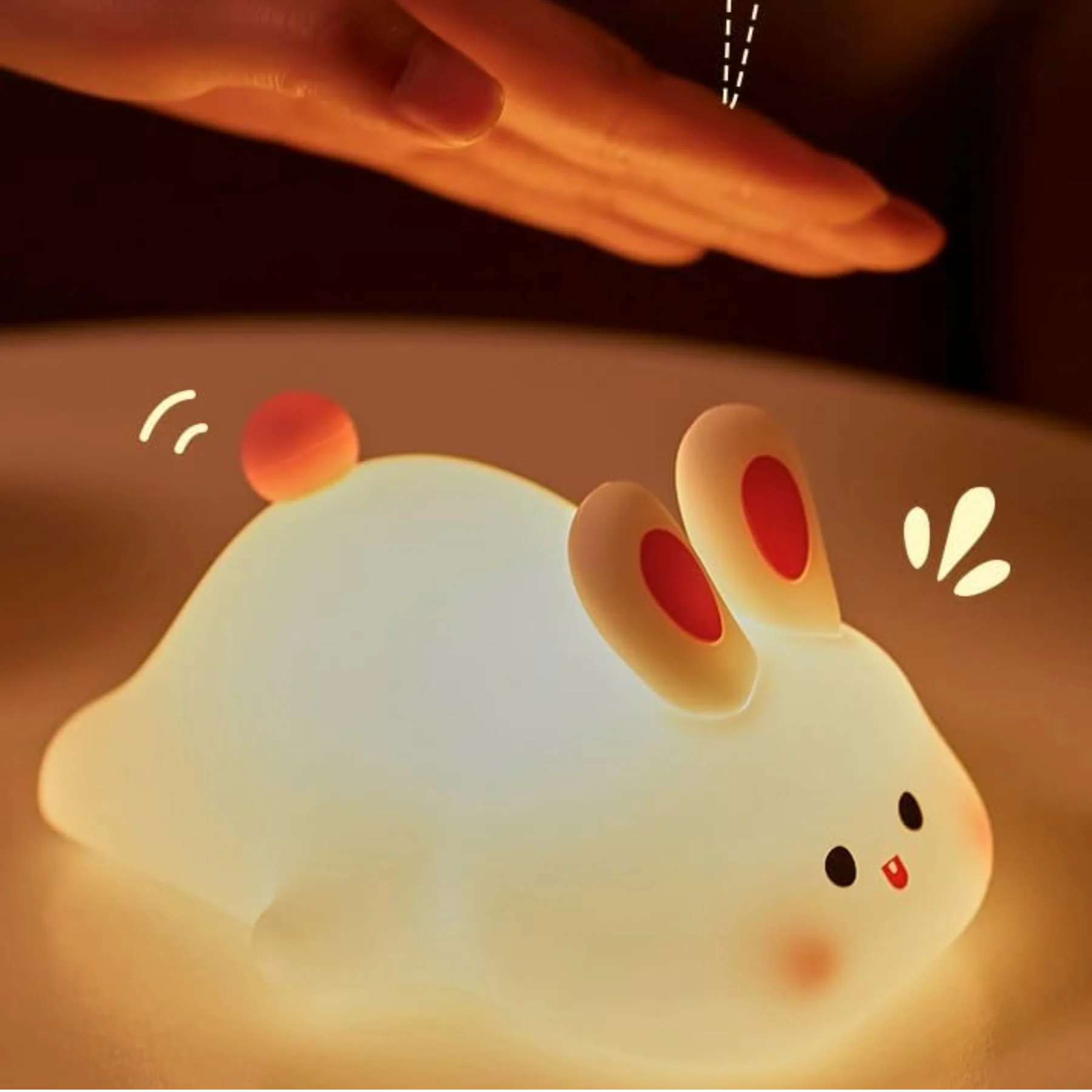 Lámpara De Conejo Luz Nocturna Sensorial - Imagen 6