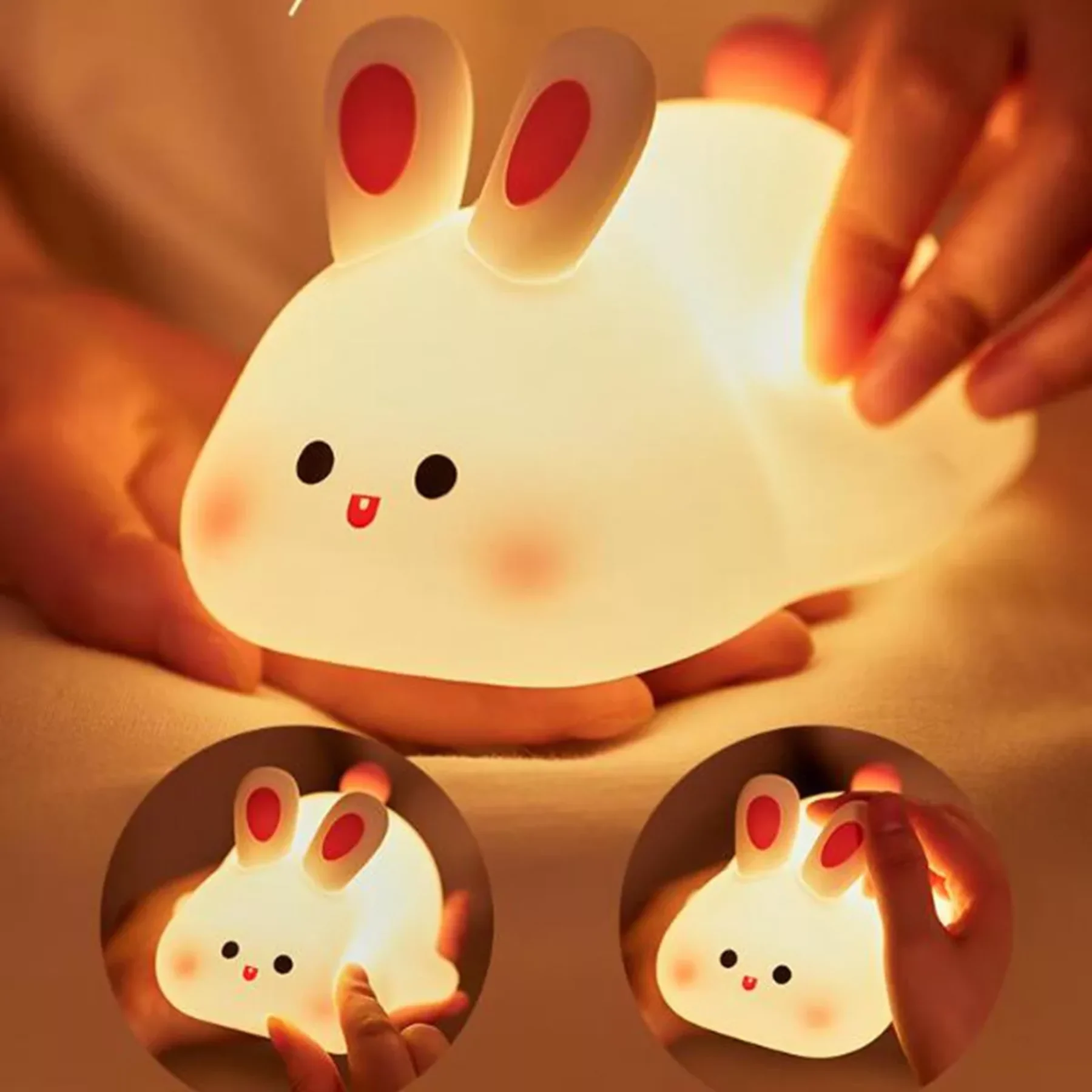 Lámpara De Conejo Luz Nocturna Sensorial - Imagen 4