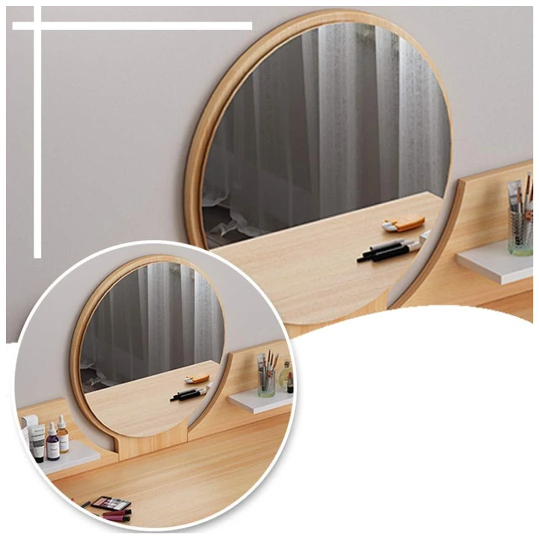 Organizador de maquillaje con espejo giratorio y luz LED - Imagen 2