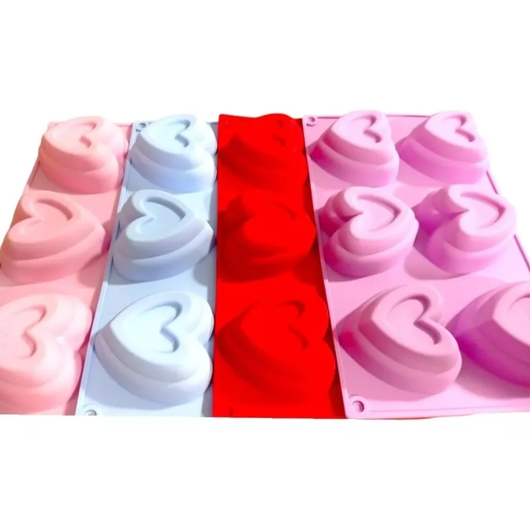Moldes 6 Espacios Corazones con Relieve - Imagen 3