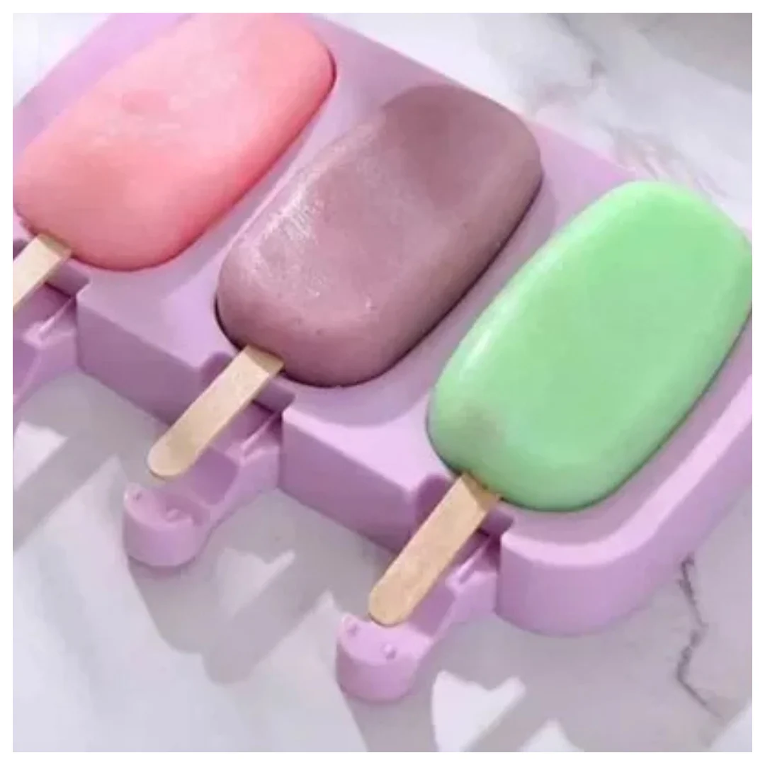 Molde de silicona para paletas heladas con 50 palitos - Imagen 2