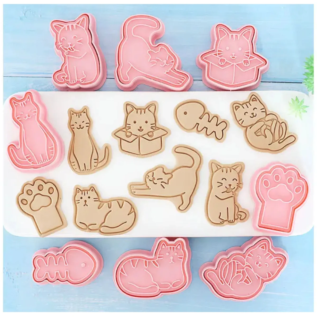 Cortadores Gatitos Para Galletas 8 unidades - Imagen 2