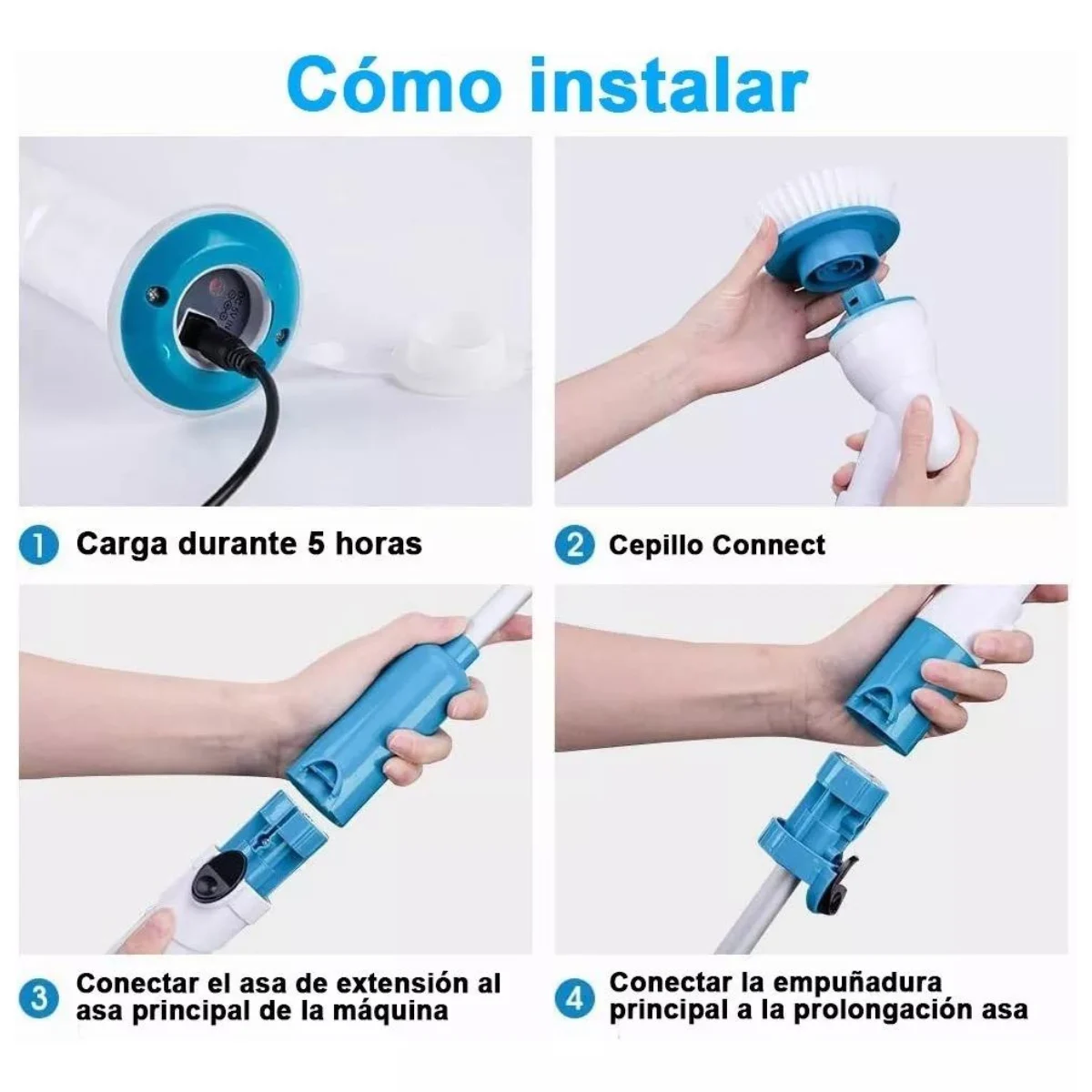 Cepillo Eléctrico Potente Extensible - Imagen 3